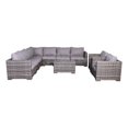 thumbnail image 1 of Living Source International 10-Piece Outdoor Sectional Set with Cushions in Gray, 1 of 3