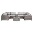thumbnail image 1 of Living Source International 10-Piece Sectional Seating Set with Cushions in Gray, 1 of 3