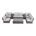 thumbnail image 1 of Living Source International 11-Piece Sectional Set with Cushions in Espresso, 1 of 5