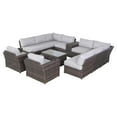 thumbnail image 1 of Living Source International 12-Piece Sectional Set w/ Cushion in Brown, 1 of 2