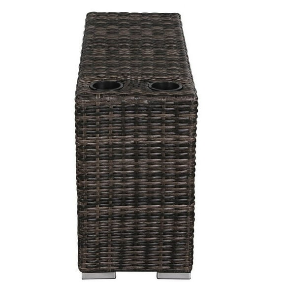 Living Source International 12-Piece Wicker / Rattan Sectional Set in Espresso