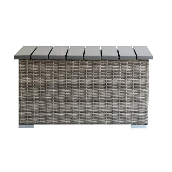 Living Source International 12-Piece Wicker / Rattan Sectional Set in Gray
