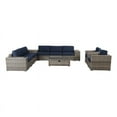 thumbnail image 1 of Living Source International 12-Piece Wicker Sectional Set with Cushions in Navy, 1 of 3