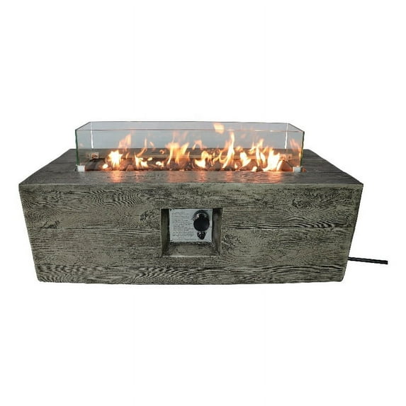 Living Source International 16'' H x 42'' W Concrete Outdoor Fire Pit Table