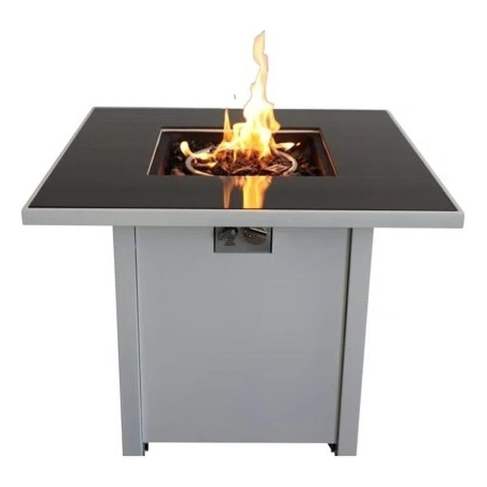 Living Source International 25'' H x 30'' W Steel Outdoor Fire Pit white