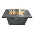 thumbnail image 1 of Living Source International 25'' H x 42'' W Steel Propane Outdoor Fire Pit Table with Lid (Gray)with Glass, 1 of 1