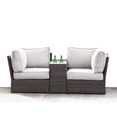 thumbnail image 1 of Living Source International 3-Piece Seating Group with Cushions in Espresso/Gray, 1 of 5