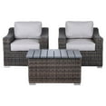 thumbnail image 1 of Living Source International 3-Piece Wicker Conversation Set in Espresso/Gray, 1 of 3
