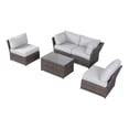thumbnail image 1 of Living Source International 4-Person Seating Set with Cushion in Brown/Gray, 1 of 2