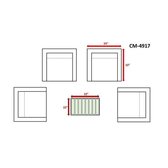 Living Source International 5-Piece Wicker Seating Group with Cushions in Gray