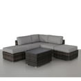 thumbnail image 1 of Living Source International 6-Piece Wicker / Rattan Sectional Set in Espresso, 1 of 11