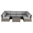 thumbnail image 1 of Living Source International 7-Piece Outdoor Seating Set with Cushions in Gray, 1 of 2