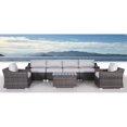 thumbnail image 1 of Living Source International 7-Piece Rattan Sectional Set with Cushion - Espresso, 1 of 5