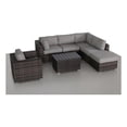 thumbnail image 1 of Living Source International 7-Piece Wicker / Rattan Sectional Set in Espresso, 1 of 11