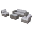 thumbnail image 1 of Living Source International 7-Piece Wicker/Rattan Sectional Set in Gray, 1 of 2