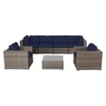 thumbnail image 1 of Living Source International 7-piece Wicker Sectional Set w/Cushions in Navy, 1 of 2