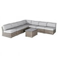thumbnail image 1 of Living Source International 8-Piece Sectional Seating Group with Cushions - Gray, 1 of 2