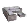 thumbnail image 1 of Living Source International 8-Piece Sectional Sofa Set with Cushions in Gray, 1 of 5