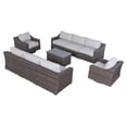 thumbnail image 1 of Living Source International 9-Piece Outdoor Sectional Set with Cushions in Brown, 1 of 2