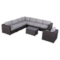 thumbnail image 1 of Living Source International 9-Piece Outdoor Set with Cushions - Brown, 1 of 2