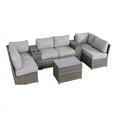 thumbnail image 1 of Living Source International 9-Piece Sectional Set plus Plush Cushions in Gray, 1 of 2