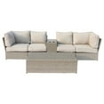 thumbnail image 1 of Living Source International Chelsea Wicker 6 Piece Patio Conversation Set, 1 of 3