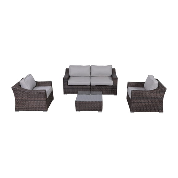 Living Source International LSI 5 Piece Sectional Seating Group With Cushion