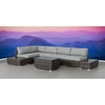 thumbnail image 1 of Living Source International LSI 8 Piece Rattan Sectional Seating Group with Cushions Espresso, 1 of 5