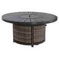 thumbnail image 1 of Living Source International Modern Aluminum/Wicker Propane Fire Pit Table - Gray, 1 of 3