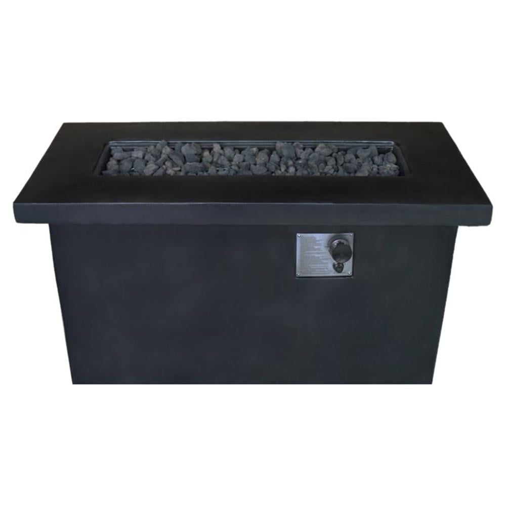 Living Source International Propane and Natural Gas Fire Pit Table - Charcoal