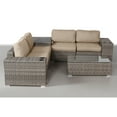 thumbnail image 1 of Living Source International LSI 8 Piece Rattan Sectional Seating Group with Cushions Beige, 1 of 5
