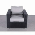thumbnail image 1 of Living Source International Wicker Patio Chair with Cushions in Black/Gray, 1 of 5