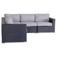 thumbnail image 1 of Living Source International Wicker Patio Sectional with Cushions in Black/Gray, 1 of 3