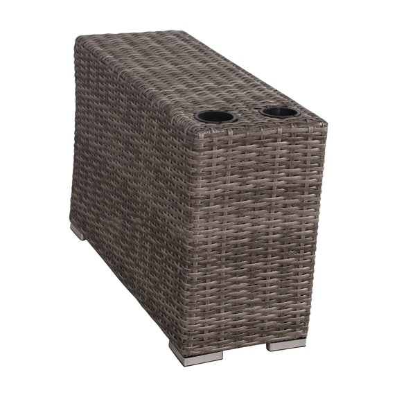 Living Source International Wicker / Rattan 2-Person Seating Group in Gray