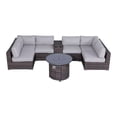 thumbnail image 1 of Living Source International Wicker / Rattan 4-Person Seating Group in Brown/Gray, 1 of 5