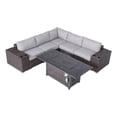 thumbnail image 1 of Living Source International Wicker / Rattan 4-Person Seating Group in Brown, 1 of 4