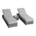 thumbnail image 1 of Living Source International Wicker/Rattan Chaise with Cushion in Gray, 1 of 4