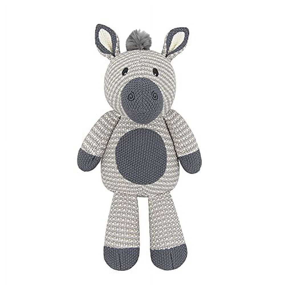 Living Textiles Baby Whimsical Knit Toy - Zac Zebra | Premium 100
