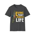 thumbnail image 1 of Living That Jumper Life Funny Novelty Unisex Softstyle T-Shirt, 1 of 4