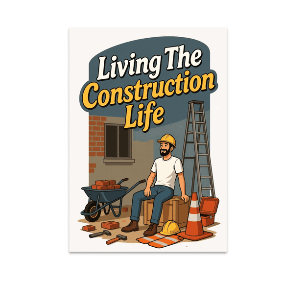 Living The Construction Life - Construction Worker Decor - 13x19 Poster Print