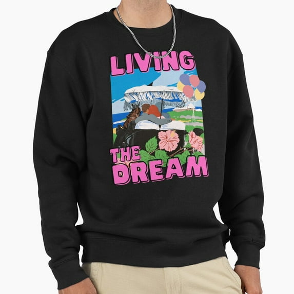 Living The Dream One Christmas Night At A Time Retro Vintage Funny Graphic Aesthetic Unisex Sweatshirt - Top Pick G29502, Up to Size 5XL