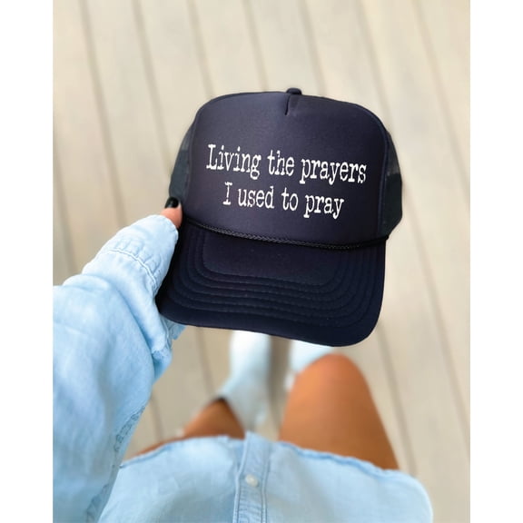 Living The Prayers Black Unisex Otto Trucker Hat