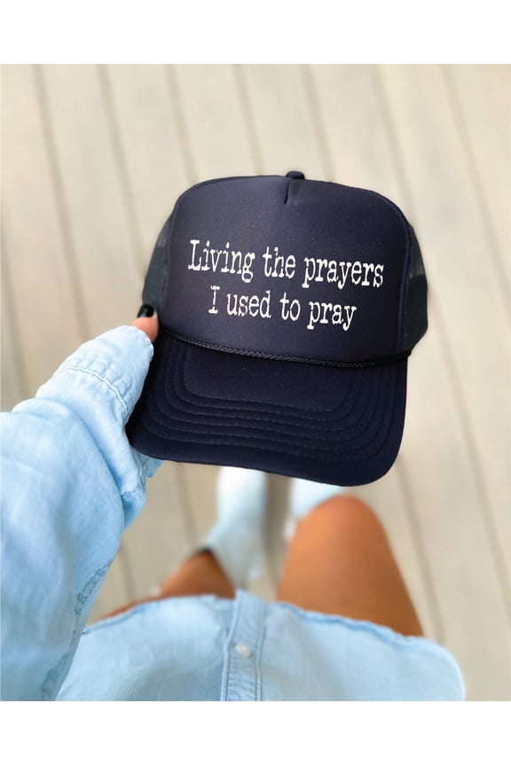 Living The Prayers Black Unisex Otto Trucker Hat
