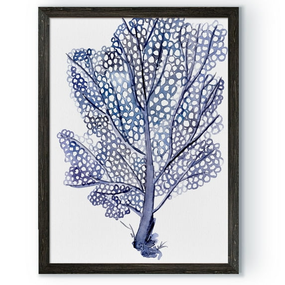 Living Under Sea III - Barnwood Framed Canvas - 18 x 24 - Black