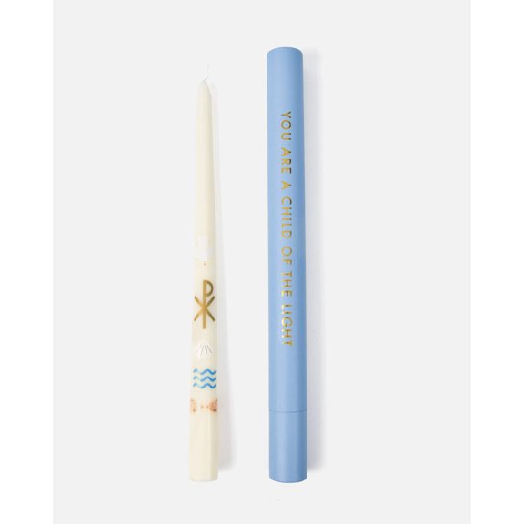 Living Water Baptism Candle (Multicolor)