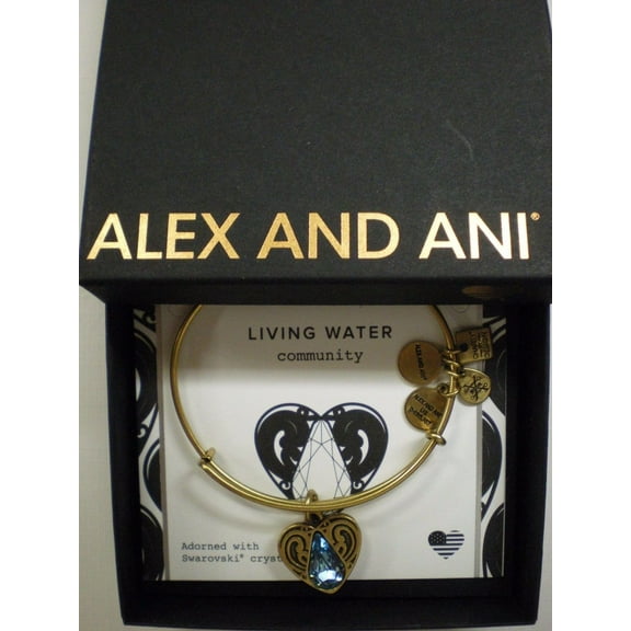 Living Water Charm Bangle Bracelet - Rafaelian Gold - CBD17LWRG