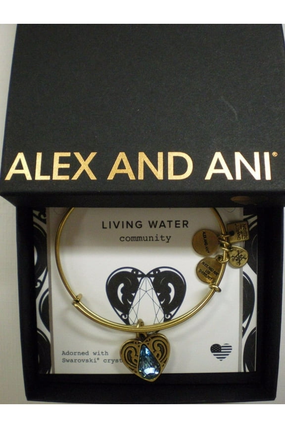 Living Water Charm Bangle Bracelet - Rafaelian Gold - CBD17LWRG