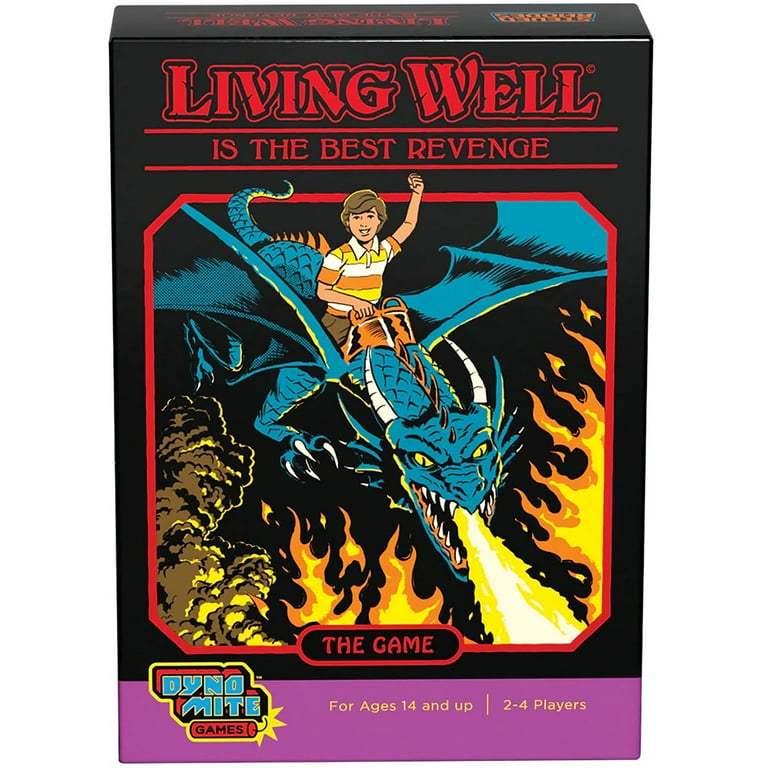 Cryptozoic Entertainment Living Well is The Best Revenge: Steven Rhodes Games VOL. 2 - Dark Retro Dice Card Game, Ages 14+, 2-4 Players, 15 Mins Cryptozoic Entertainment Living Well is The Best Revenge: Steven Rhodes Games VOL. 2 - Dark Retro Dice Card Game, Ages 14+, 2-4 Players, 15 Mins