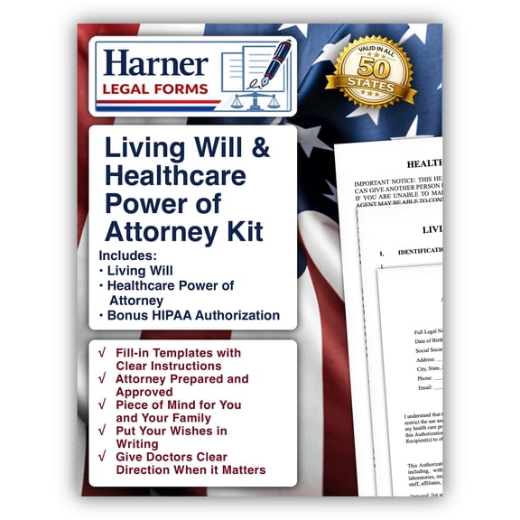 Harner Legal Forms Living Will and Healthcare Power of Attorney Kit
