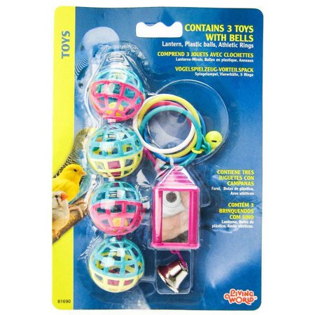 Living World Bird Toys with Bells 3/PK (5 Packages)